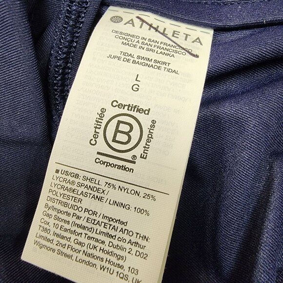 Athleta Tidal Swim Skirt Navy Large - Picture 7 of 8